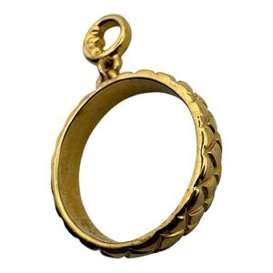 Kirks Folly Gold Tone Textured Ring Pendant Connector –‎ Jewelry Making